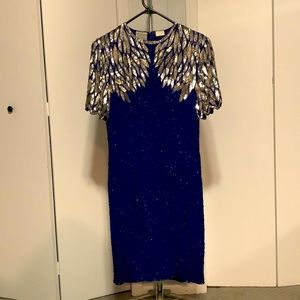Vintage silk and sequin dress